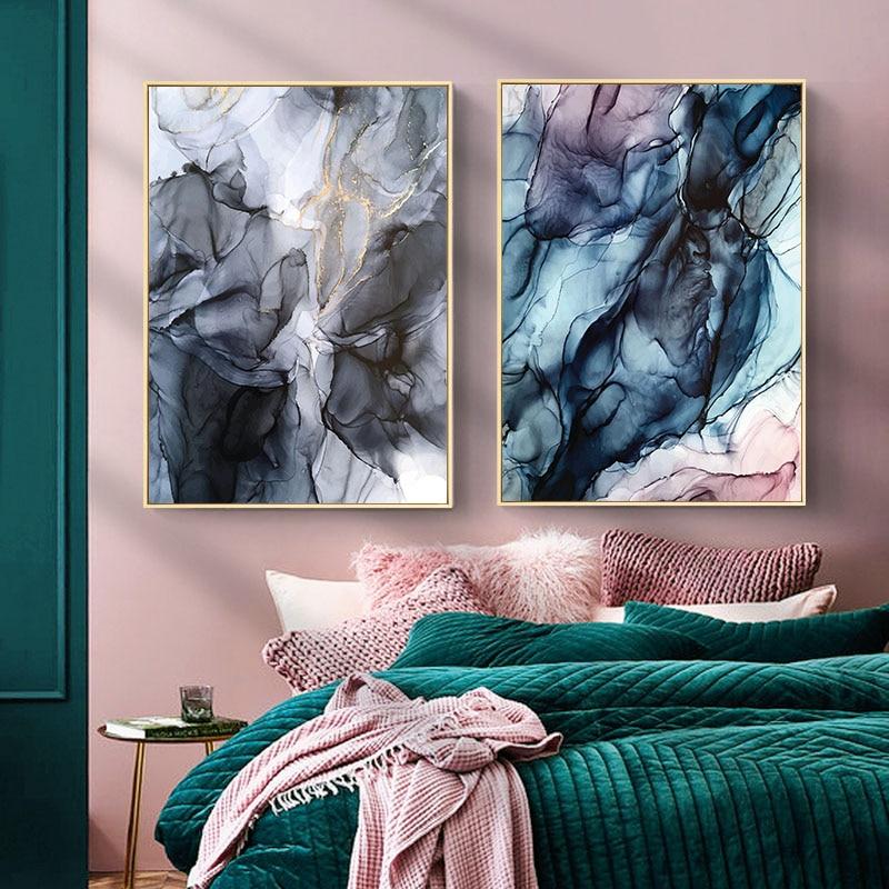 Abstract Ink Canvas Art - Image 3