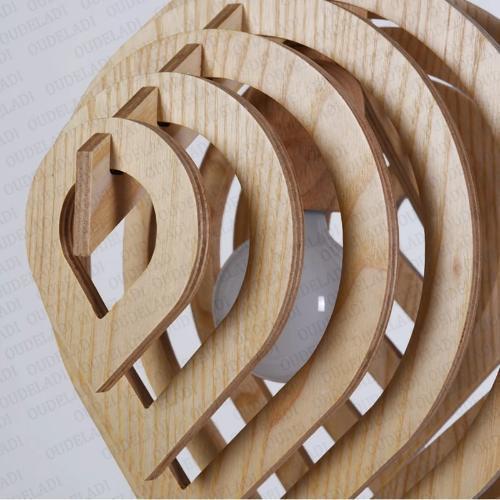 Abstract Wood Pendant Light - Image 3