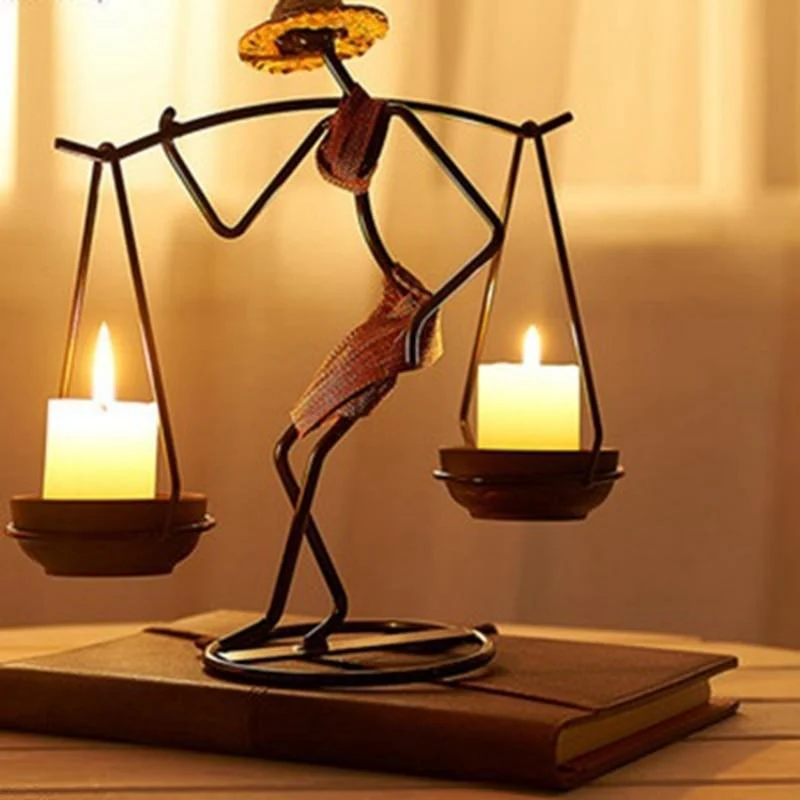 African Wrought Iron Candle Holder - Image 4