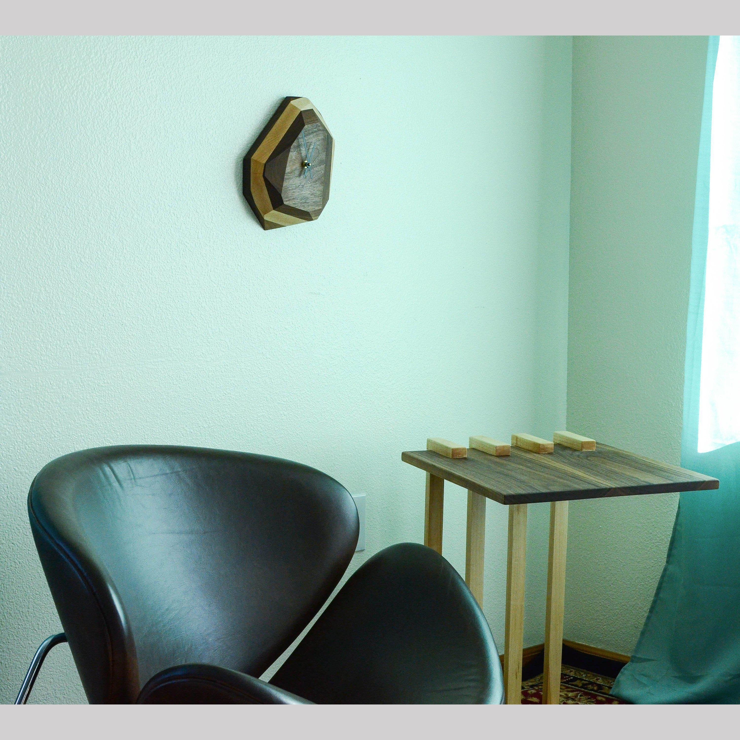 Crystal Time: A Minimalist Wooden Wall Clock - Image 3