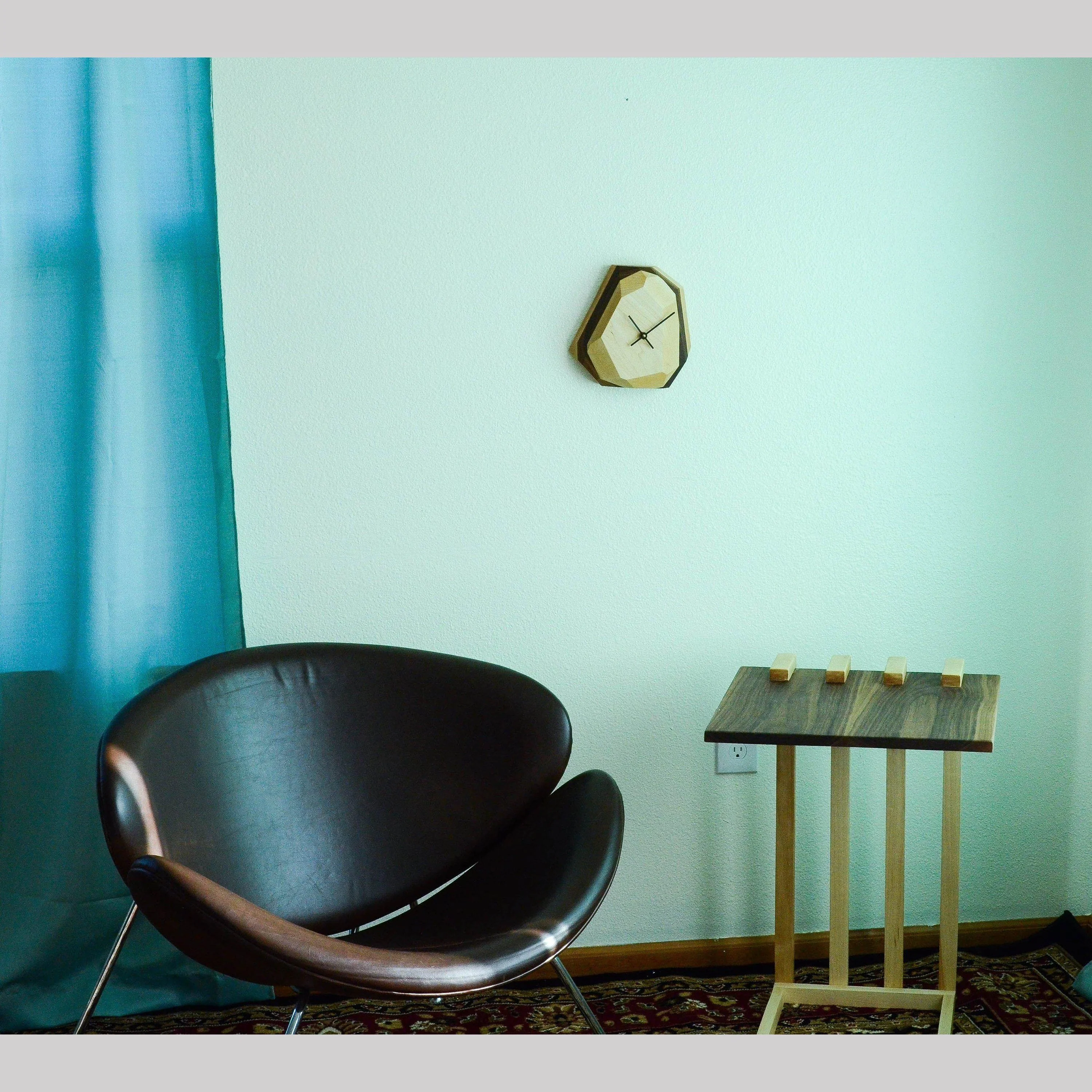 Crystal Time: A Minimalist Wooden Wall Clock - Image 4