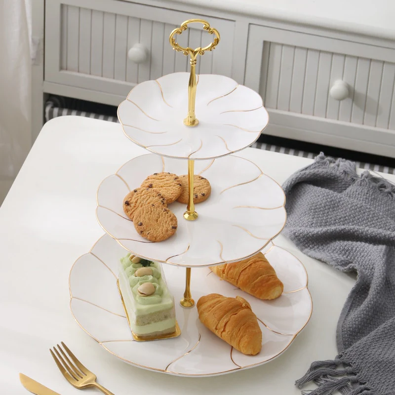 Golden Inlay Tiered Serving Stand - Image 8
