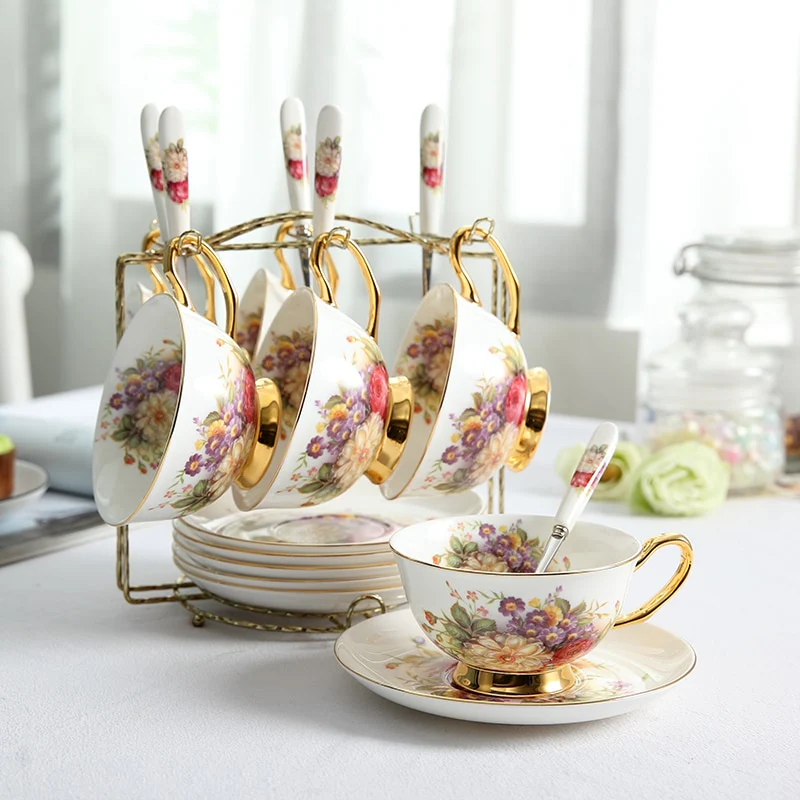 Pastoral Blooms Bone China Tea Set - Image 5