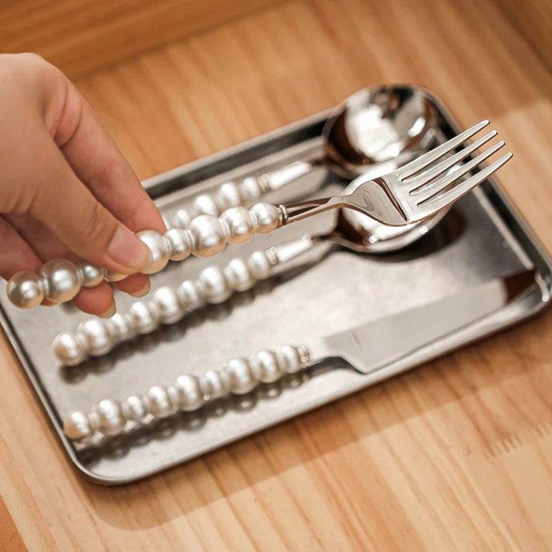 Pearl Essence Silver Cutlery Set - Image 8